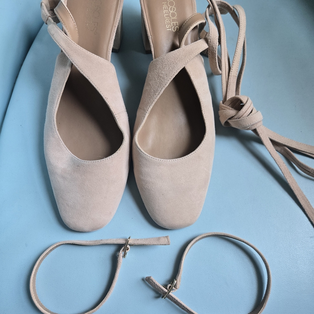 Elegant Ballet Pink Convertible Women's Lace-up Or Ankle Strap Heels